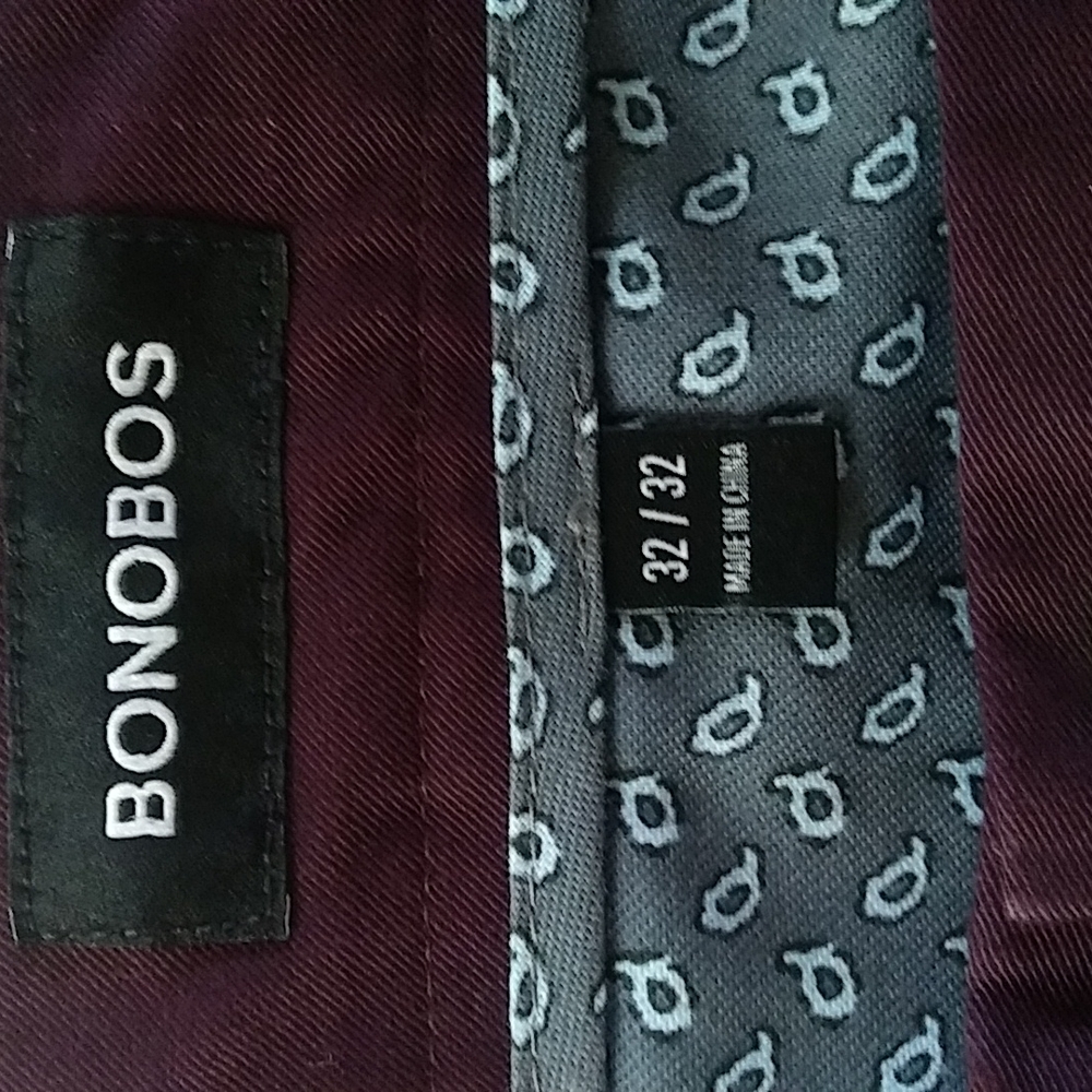 Bonobos flat front pants, plum, size 32/32 - Picture 4 of 6